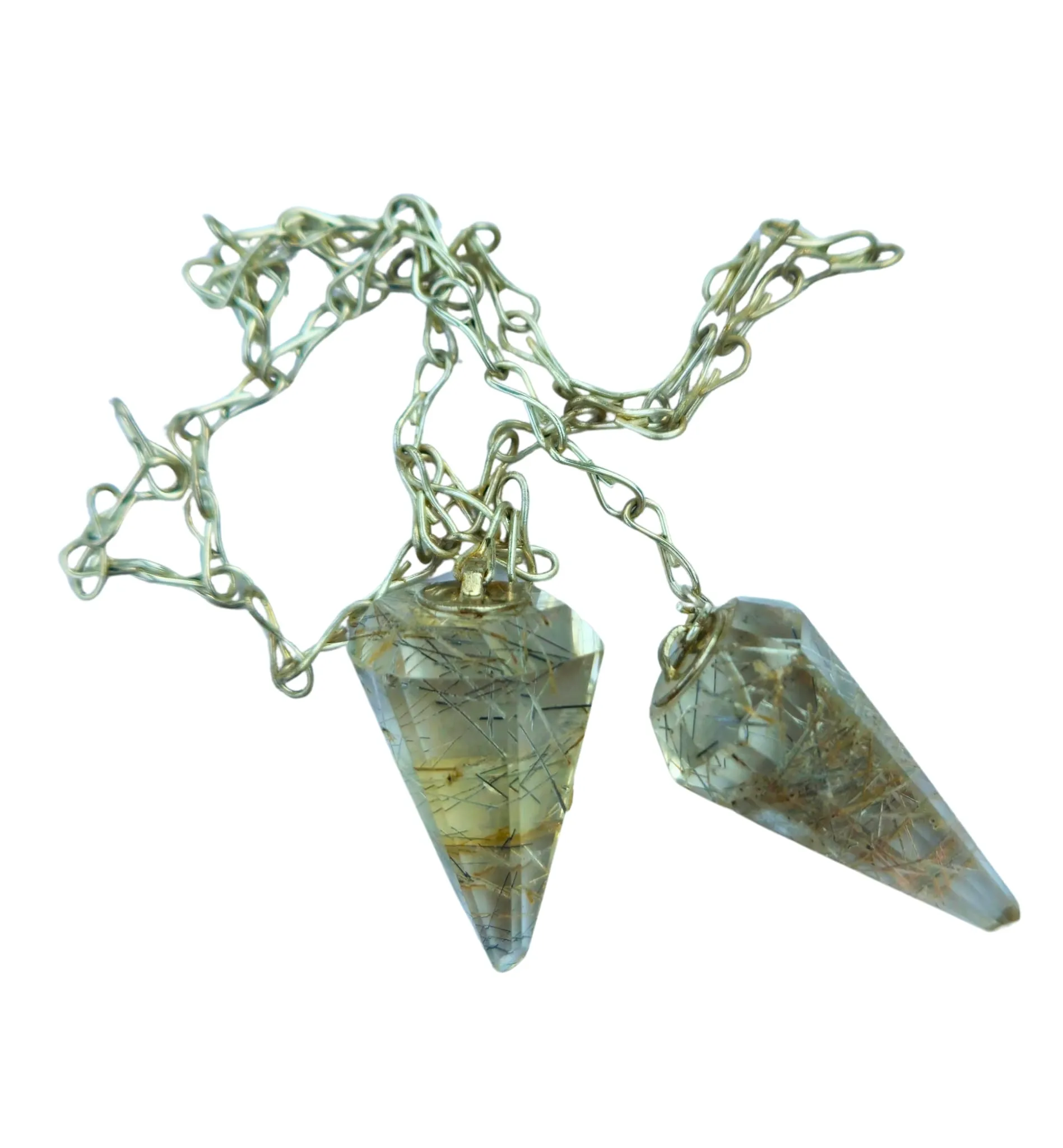 Pendulo Cristal de Quartzo Rutilado