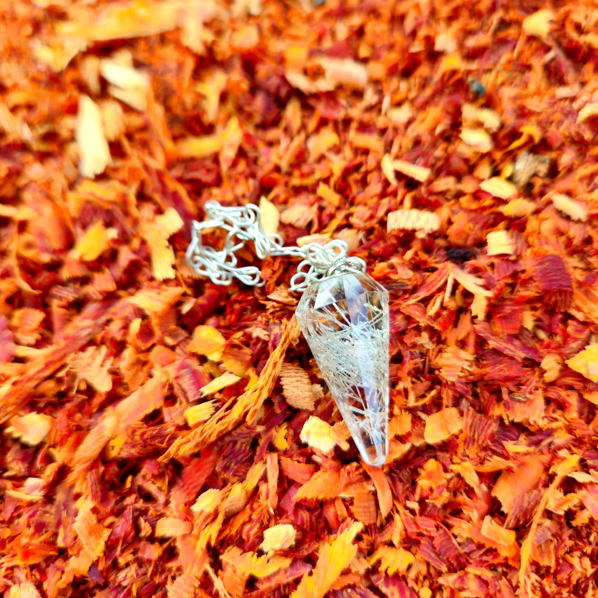 Pendulo Cristal de Quartzo Rutilado