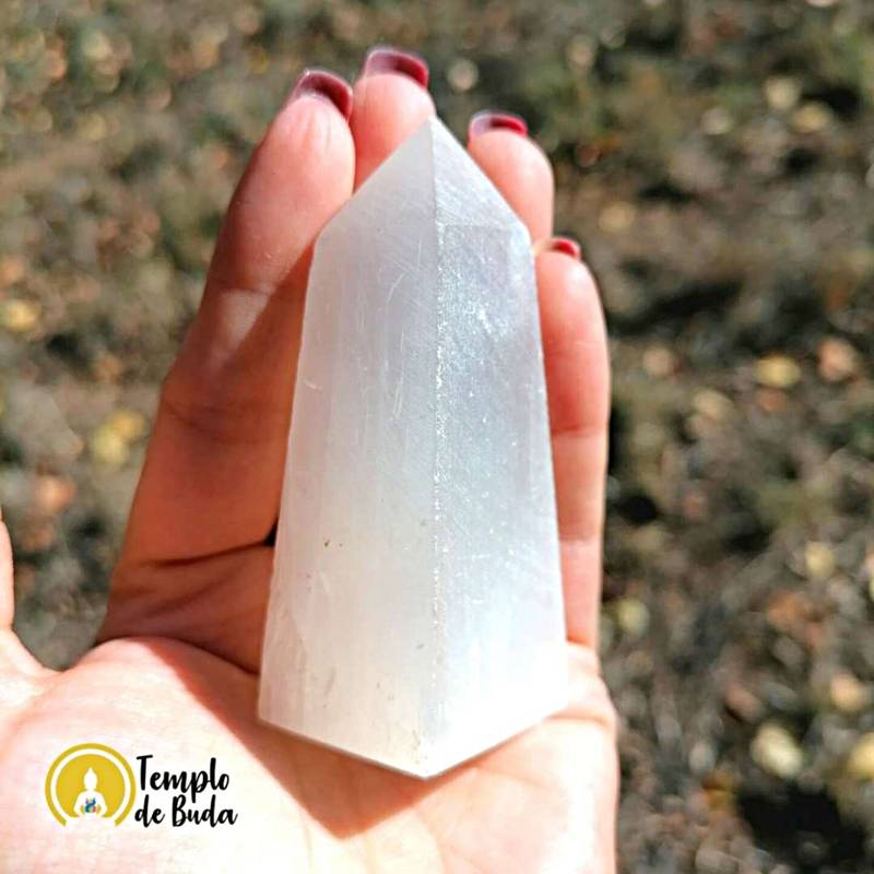 Ponta Selenite Obelisco 7 cm