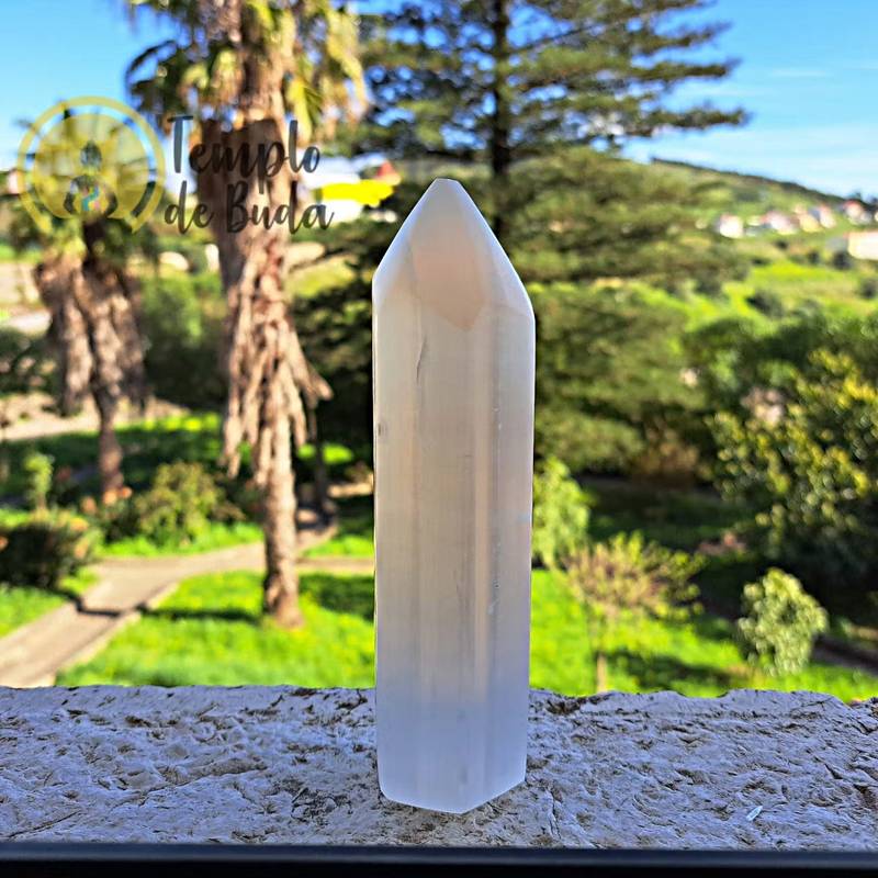 Ponta Selenite Obelisco 10 cm