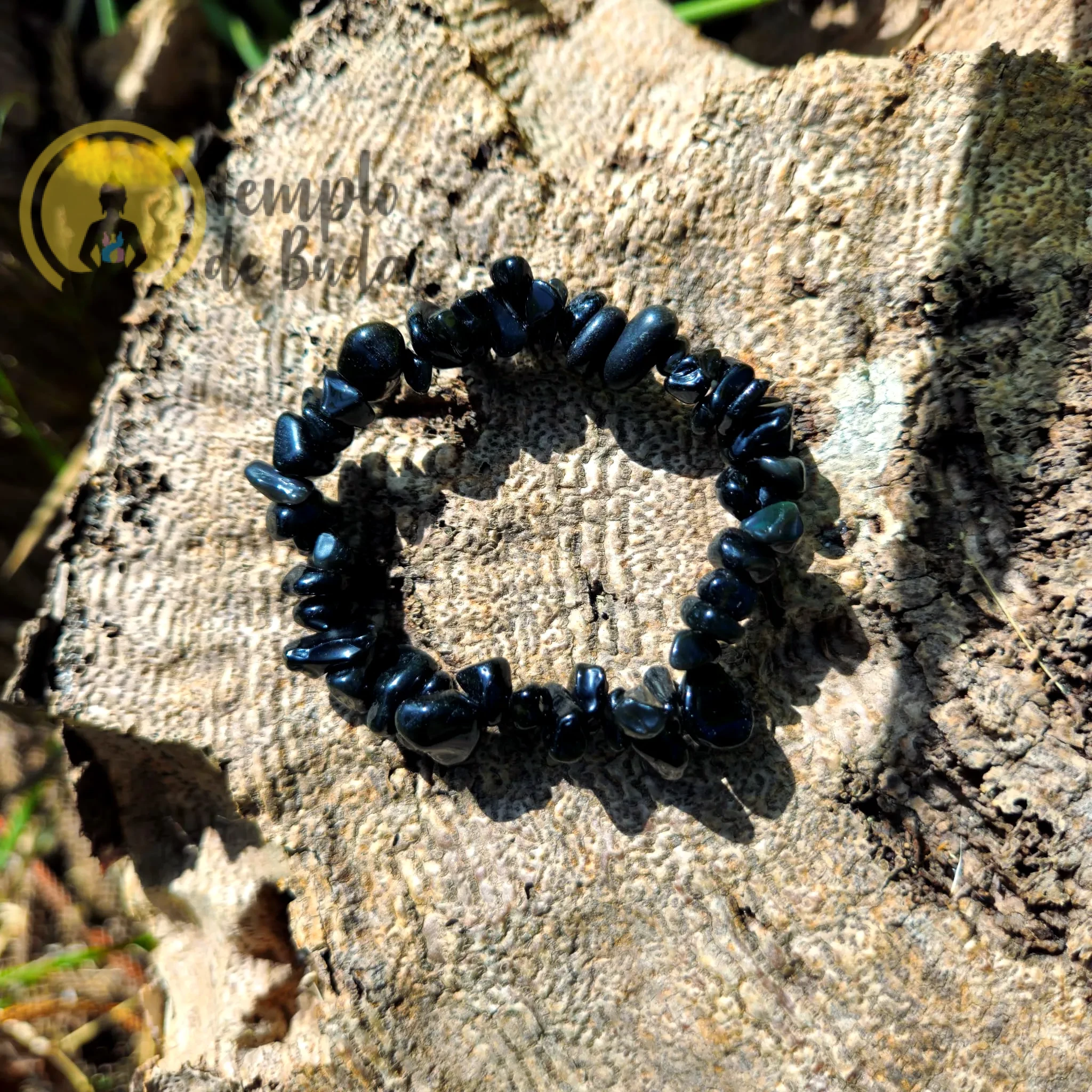 Pulseira de Turmalina Negra Chips