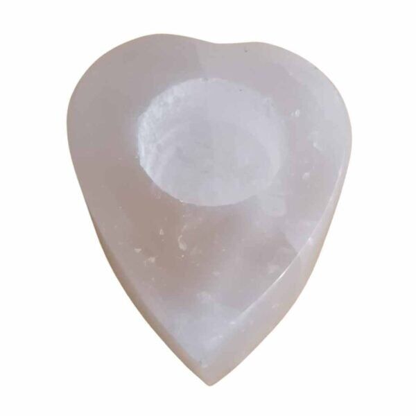 Selenita Coração Porta Velas 