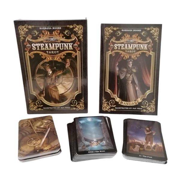 The Steampunk Tarot kit de Barbara Moore e Aly Fell em Inglês