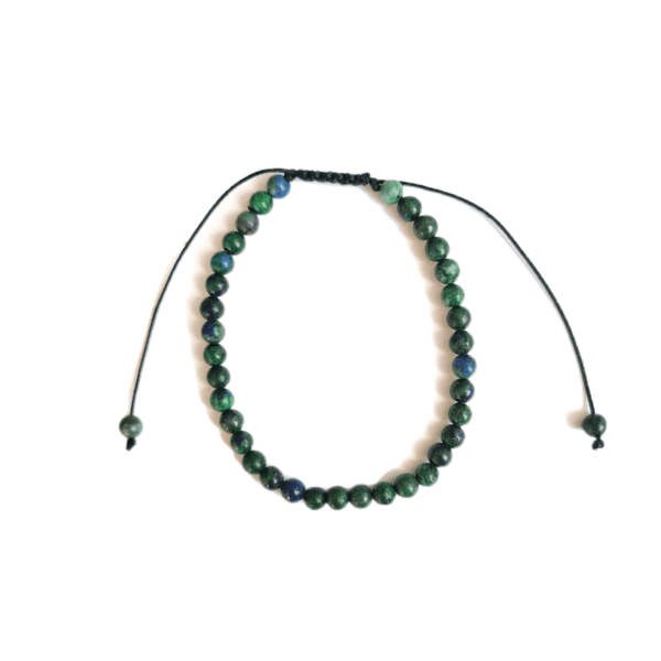Pulseira de Azurita com Cordão Regulável 4mm