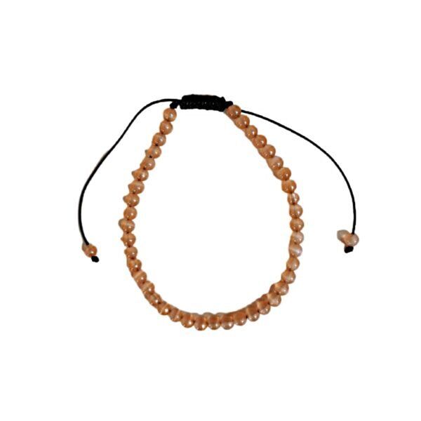 Pulseira Olho de Gato Laranja com Cordão Regulável