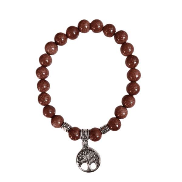 Pulseira de Pedra do Sol com Árvore da Vida 8 mm