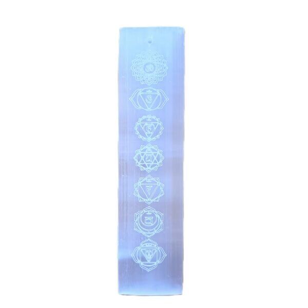 Porta Incenso Selenite Placa 7 Chakras