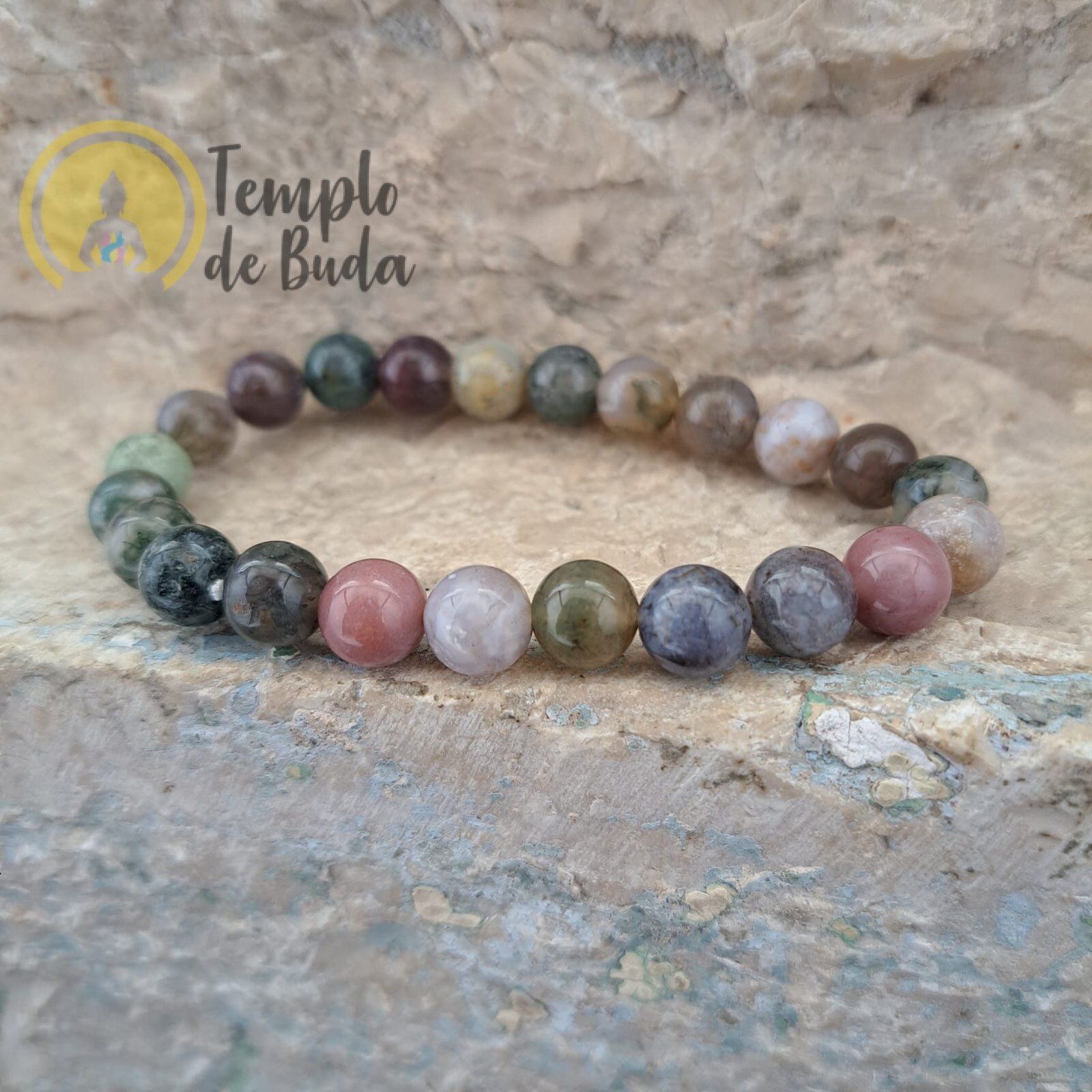 Pulseira de Ágata Índia 8 mm