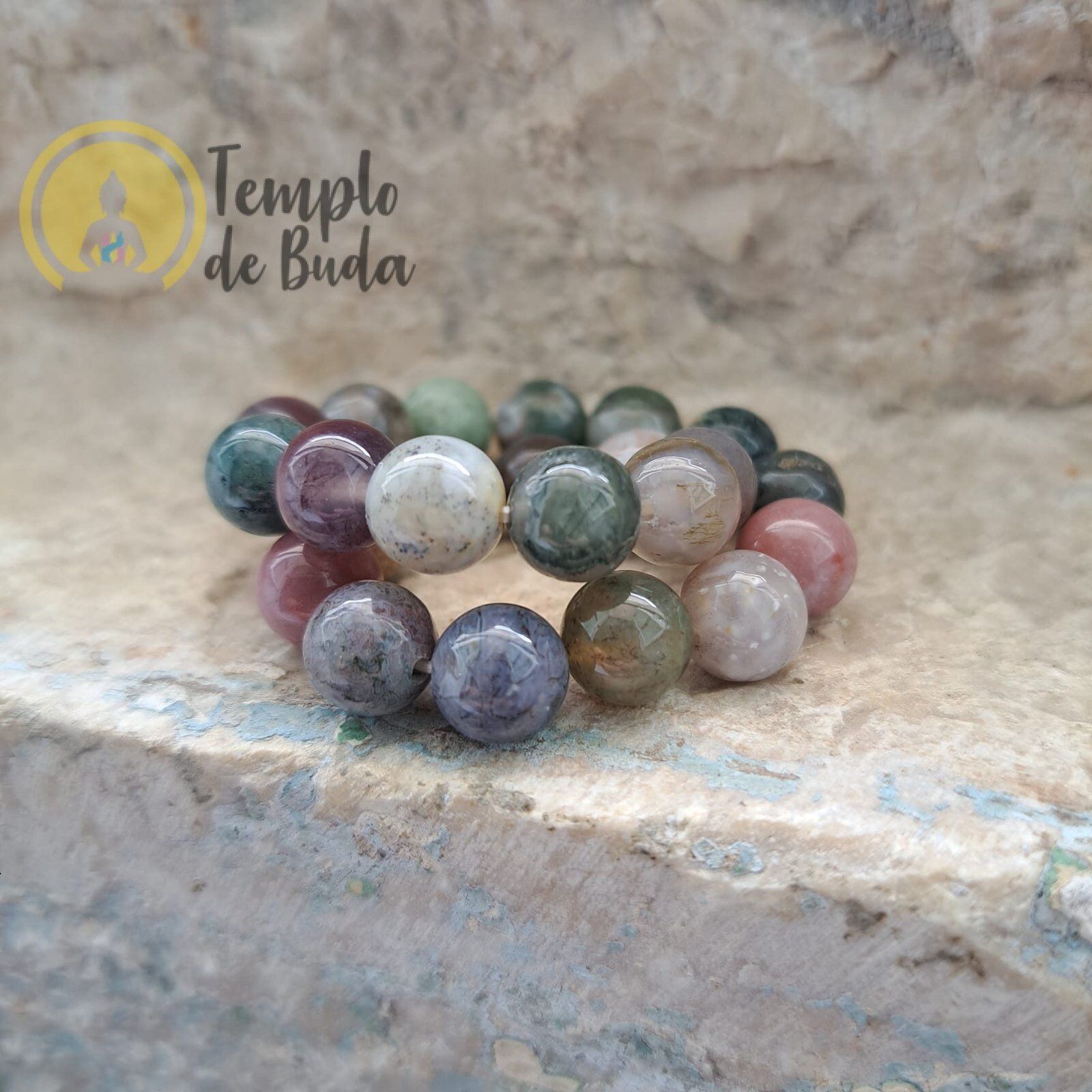 Pulseira de Ágata Índia 8 mm