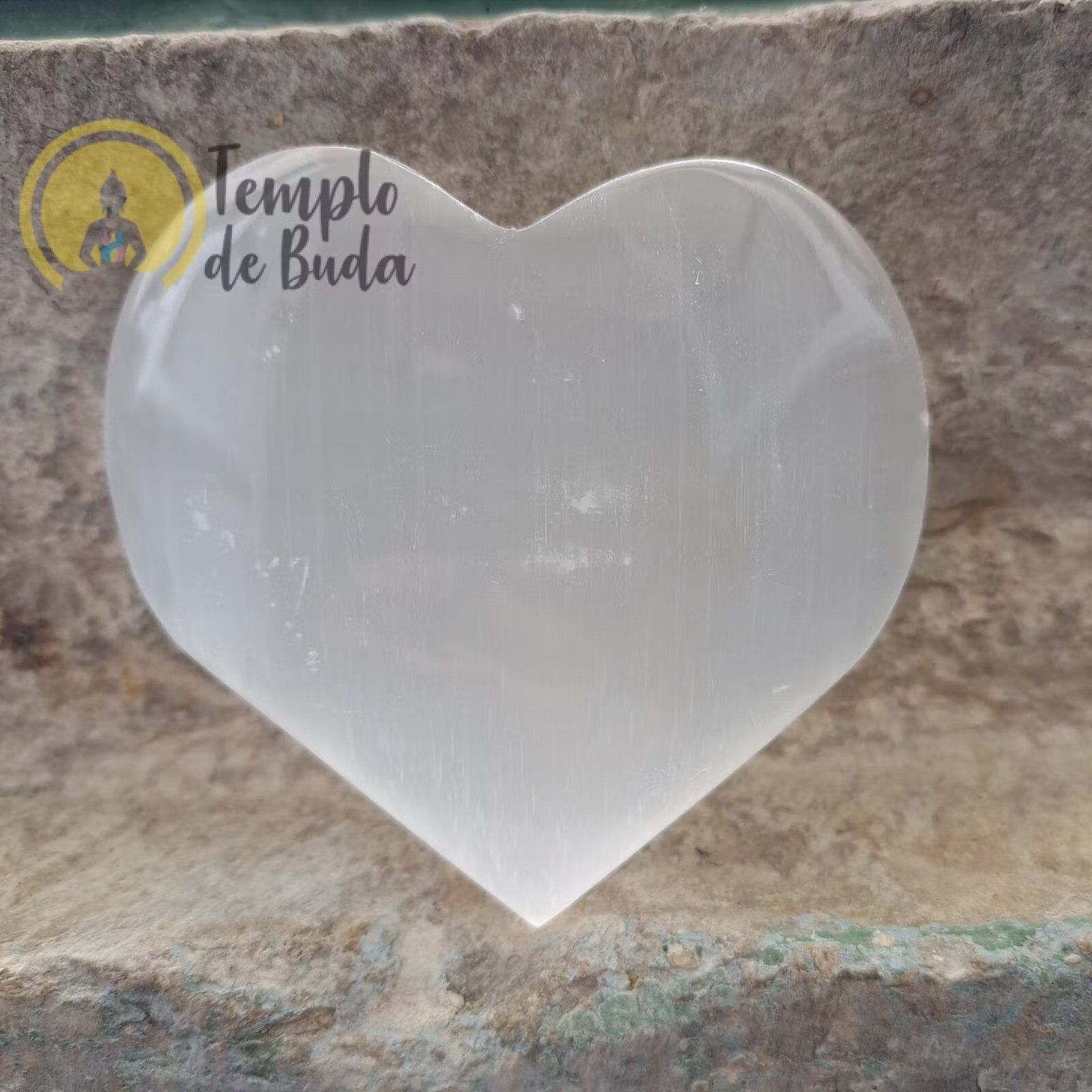 Coração de Selenite Branca