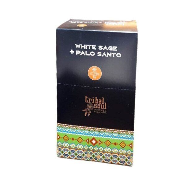 Incenso Indiano Tribal Soul Sálvia Branca e Palo Santo Caixa