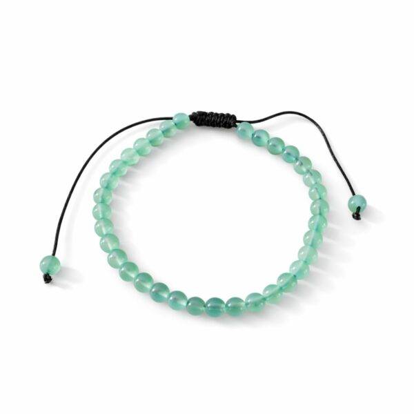 Pulseira Aventurina Verde com Cordão Regulável