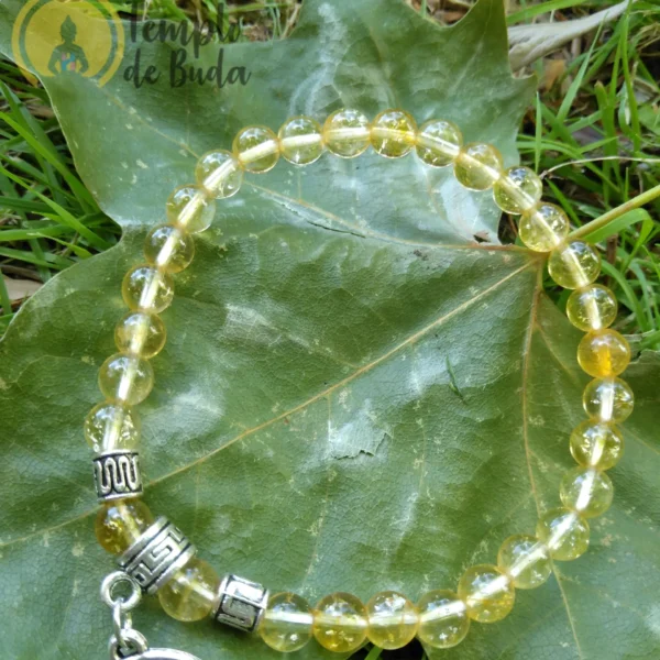 Pulseira Citrino com Árvore da Vida