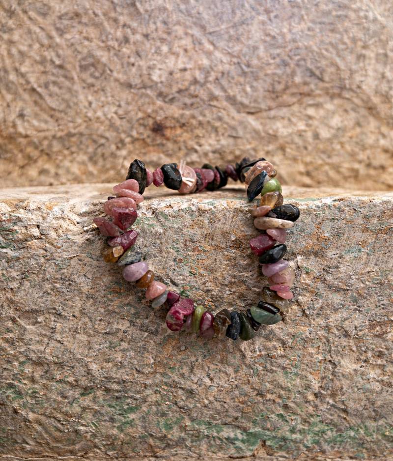 Pulseira de Turmalina Melancia Chips