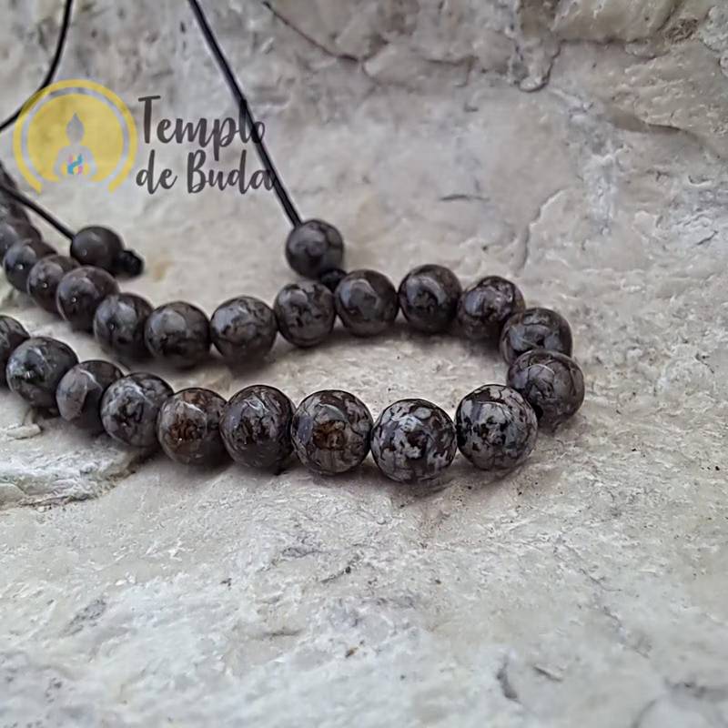 Pulseira Jaspe Castanho com Cordão Regulável