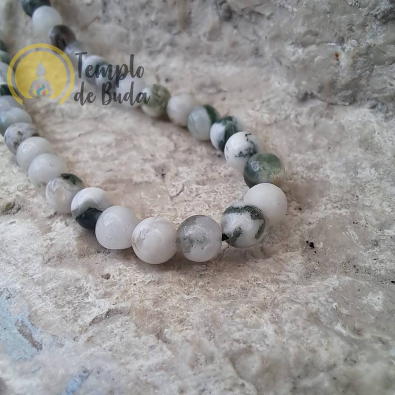 Pulseira de Ágata Árvore com Cordão Regulável 4mm