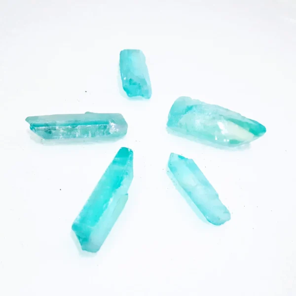 Ponta Quartzo Aqua Aura Azul
