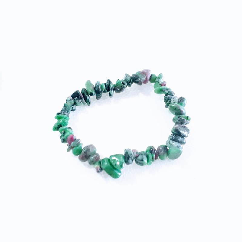 Pulseira Rubi Zoisita Chips