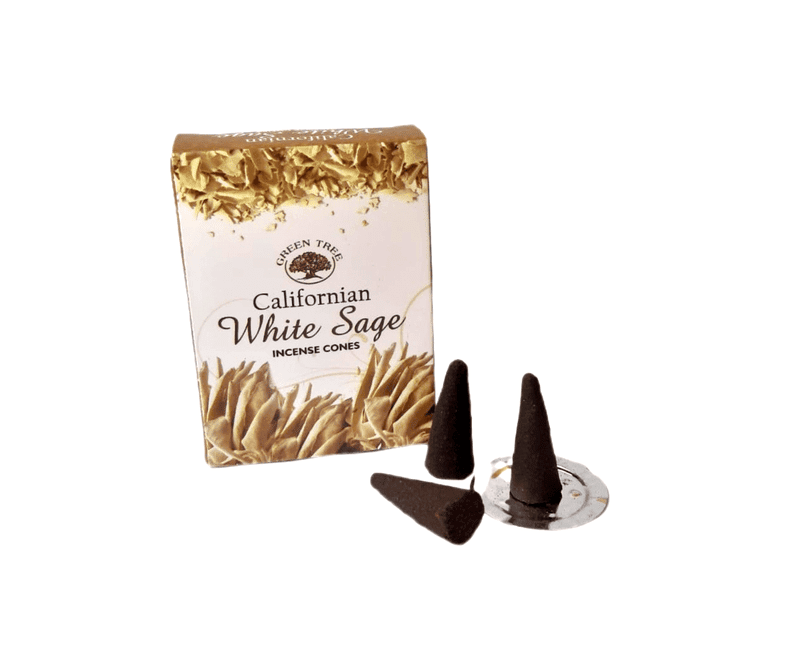 Incenso Cone Green Tree White Sage California