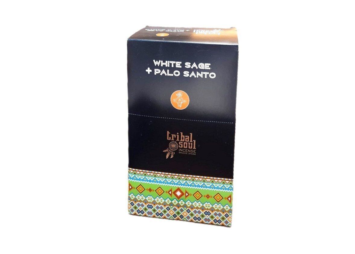 Incenso Indiano Tribal Soul Sálvia Branca e Palo Santo Caixa