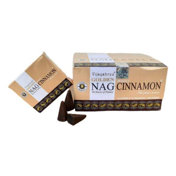 Incenso Indiano Cone Golden Nag Canela Caixa
