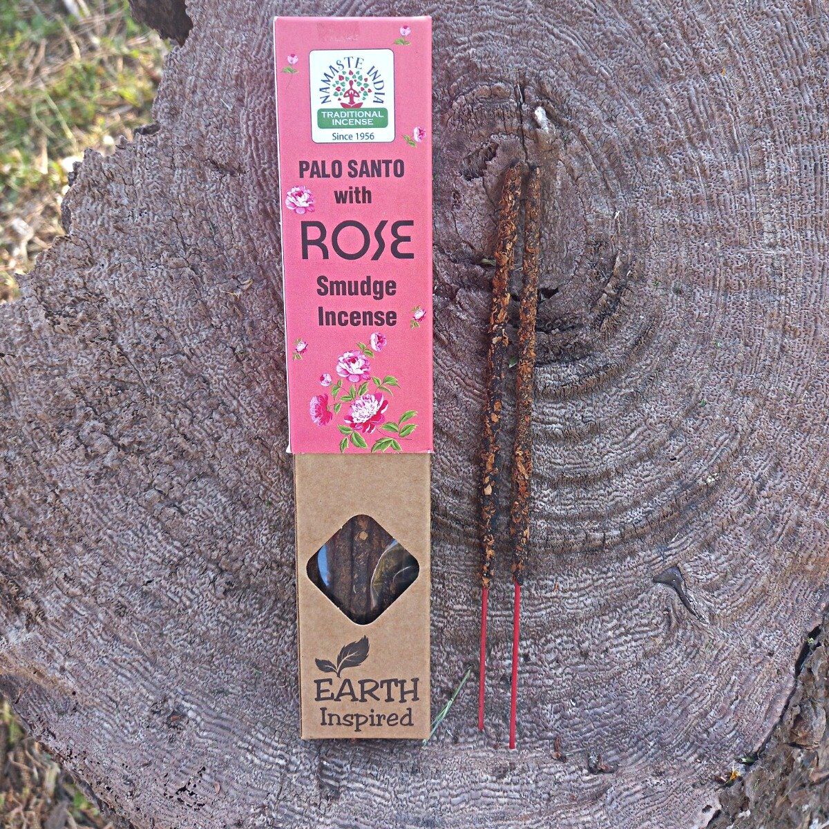 Incenso Namaste India Palo Santo e Rose