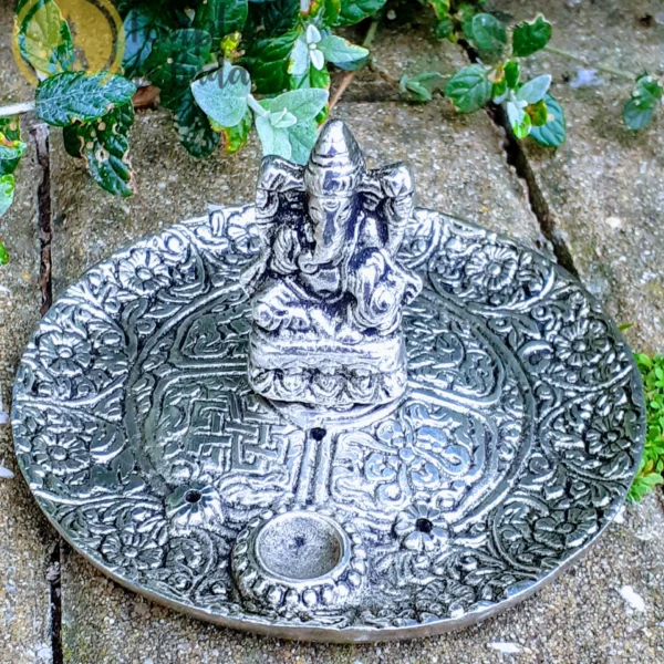 Incensário Ganesh Prateado