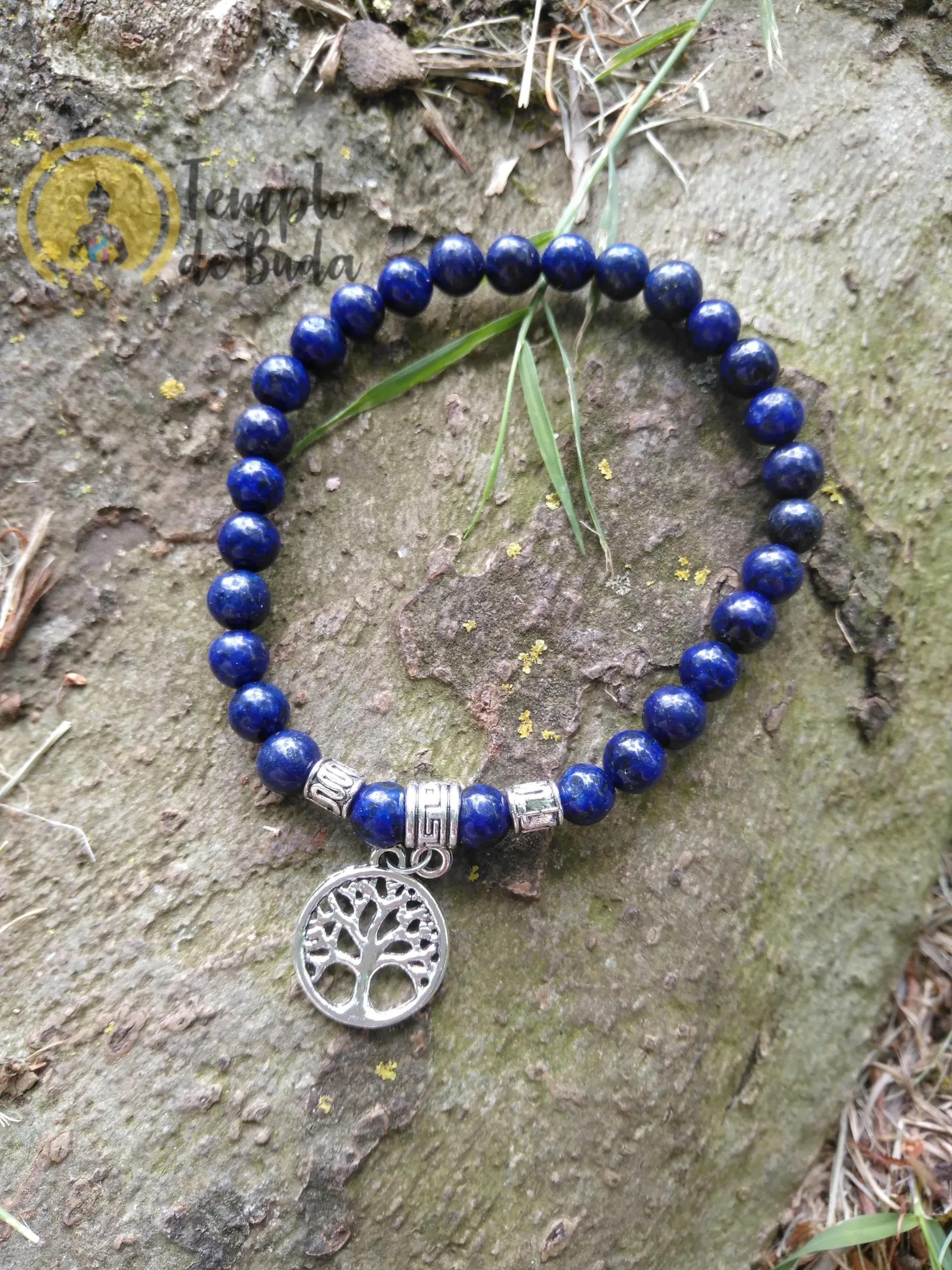 Pulseira Lápis Lazuli com Árvore da Vida