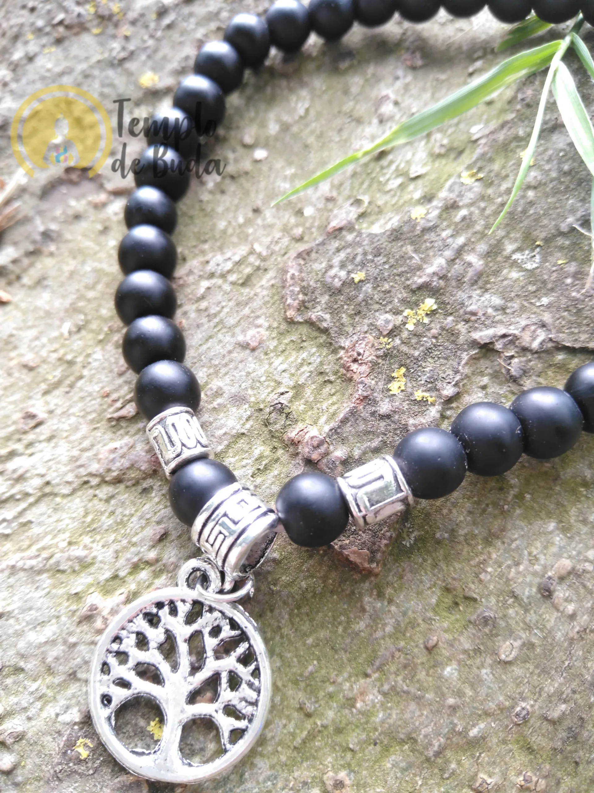 Pulseira de Shungita com Árvore da Vida