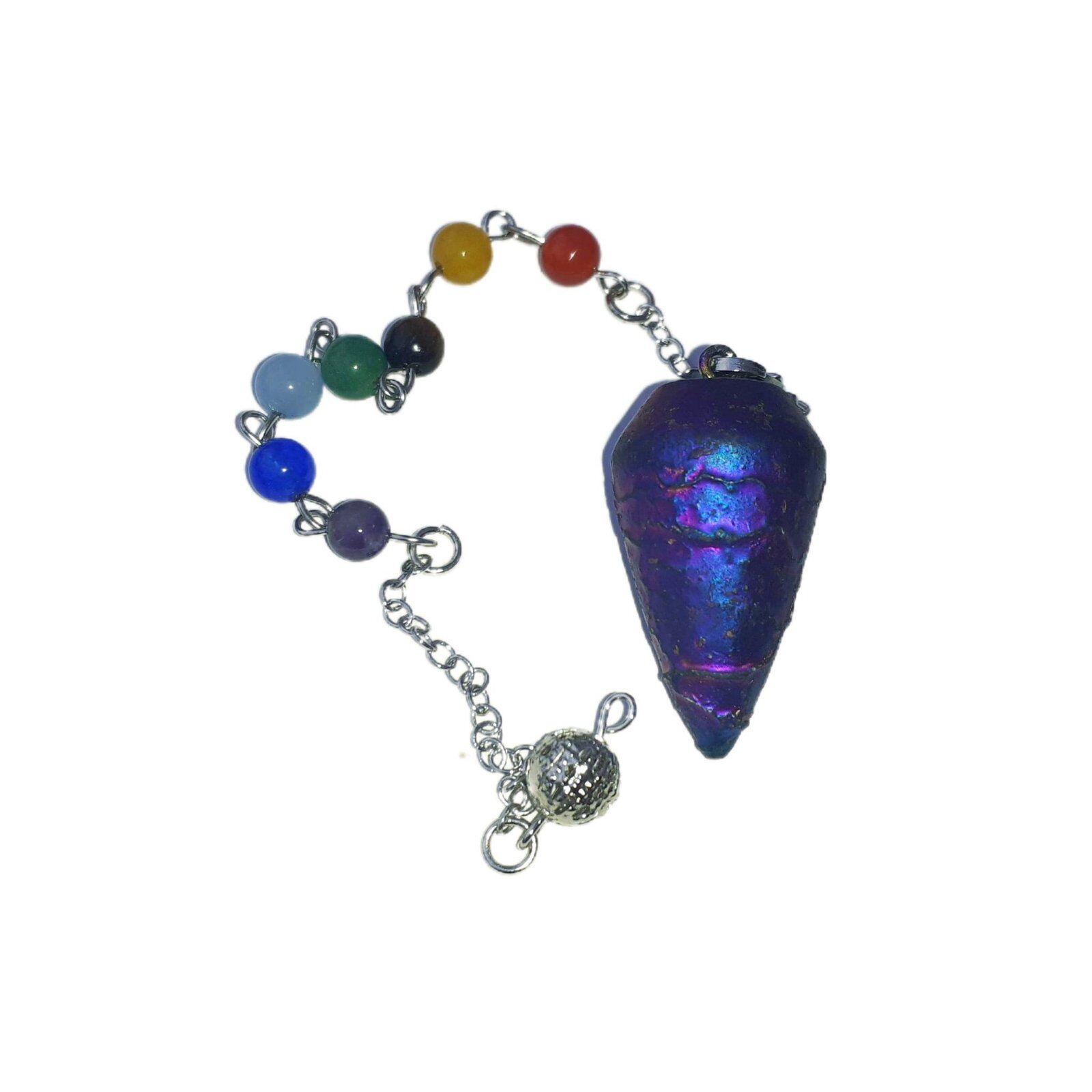 Pêndulo de Aqua Aura Arco Íris