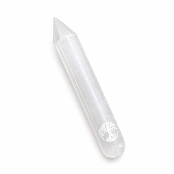 Bastão de Selenite Árvore da Vida 1 Ponta