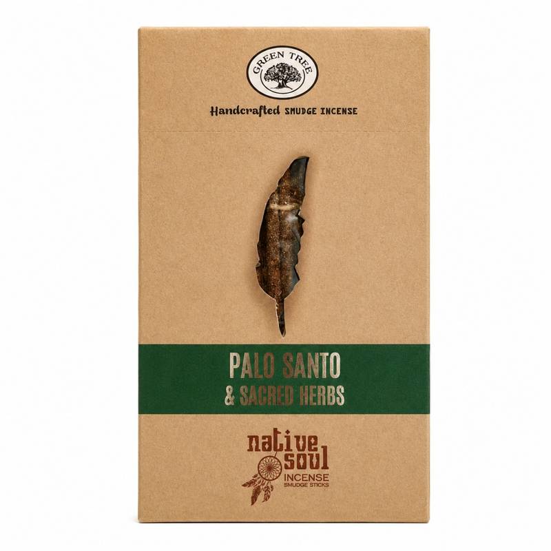 Incenso Natural Native Soul Palo Santo e Sacred Herbs Caixa