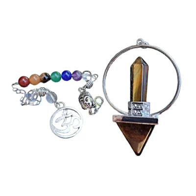 Pendulo Olho de Tigre Piramide ponta