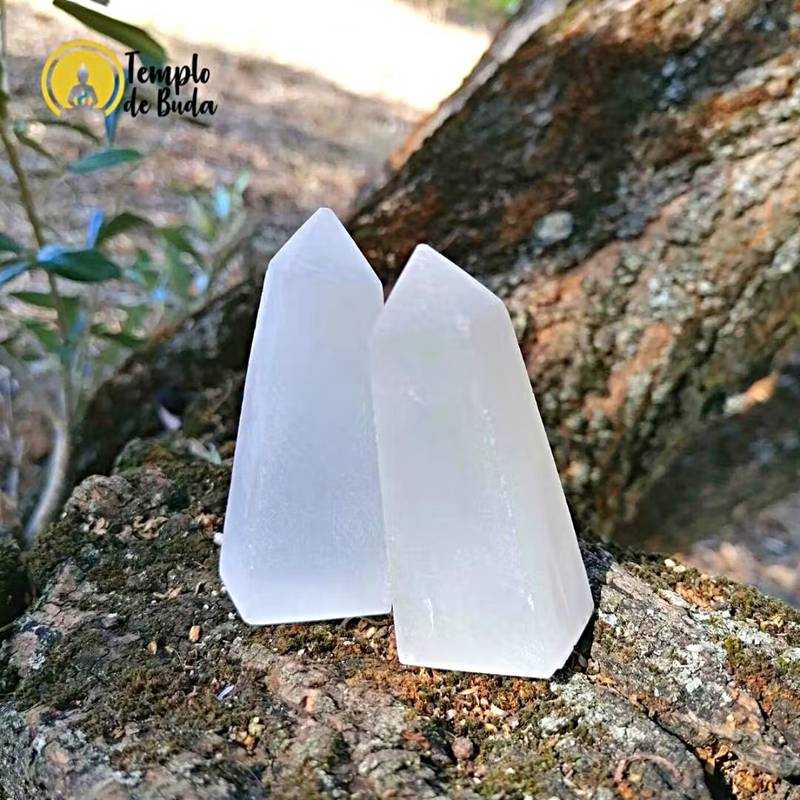 Ponta Selenite Obelisco 7 cm