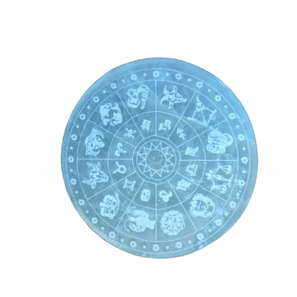 Placa Selenite Signos Redonda