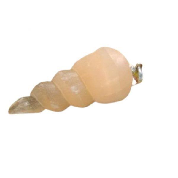 Pendente Selenite Laranja Espiral