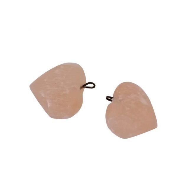 Pendente de Selenita Laranja Coração