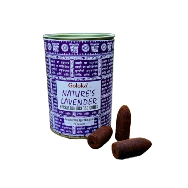 Cones Incenso Refluxo Goloka Lavanda