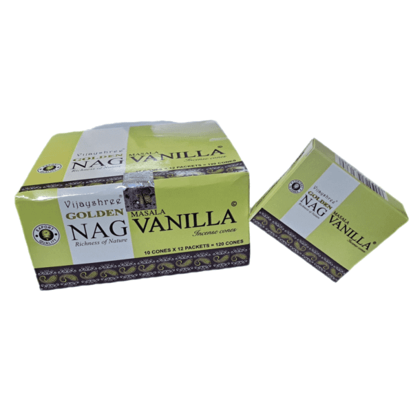 Incenso Indiano Cone Golden Nag Vanilla Caixa